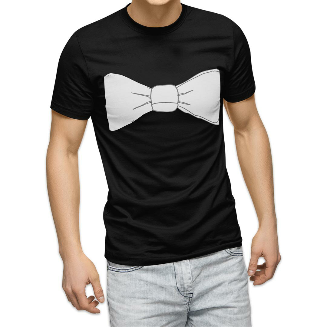 Spain （Clubs） - tシャツ メンズ 半袖 ブラック デザイン XS S M L XL 2XL Tシャツ ティーシャツ T shirt 黒 026162 リボン　蝶ネクタイ
