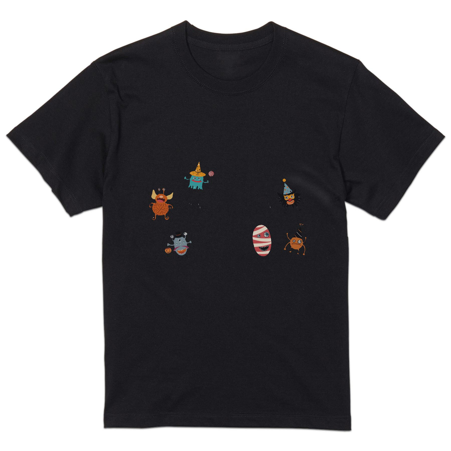 tシャツ メンズ 半袖 ブラック デザイン XS S M L XL 2XL Tシャツ ティーシャツ T shirt 黒 030047 モンスター