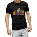 tシャツ メンズ 半袖 ブラック デザイン XS S M L XL 2XL Tシャツ ティーシャツ T shirt 黒 031814 サンパウロ おしゃれ 時計台(4)
