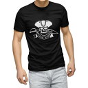 tシャツ メンズ 半袖 ブラック デザイン XS S M L XL 2XL Tシャツ ティーシャツ T shirt　黒 032147 スカル パイレーツ