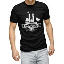 tシャツ メンズ 半袖 ブラック デザイン XS S M L XL 2XL Tシャツ ティーシャツ T shirt 黒 032148 スカル パイレーツ(4)