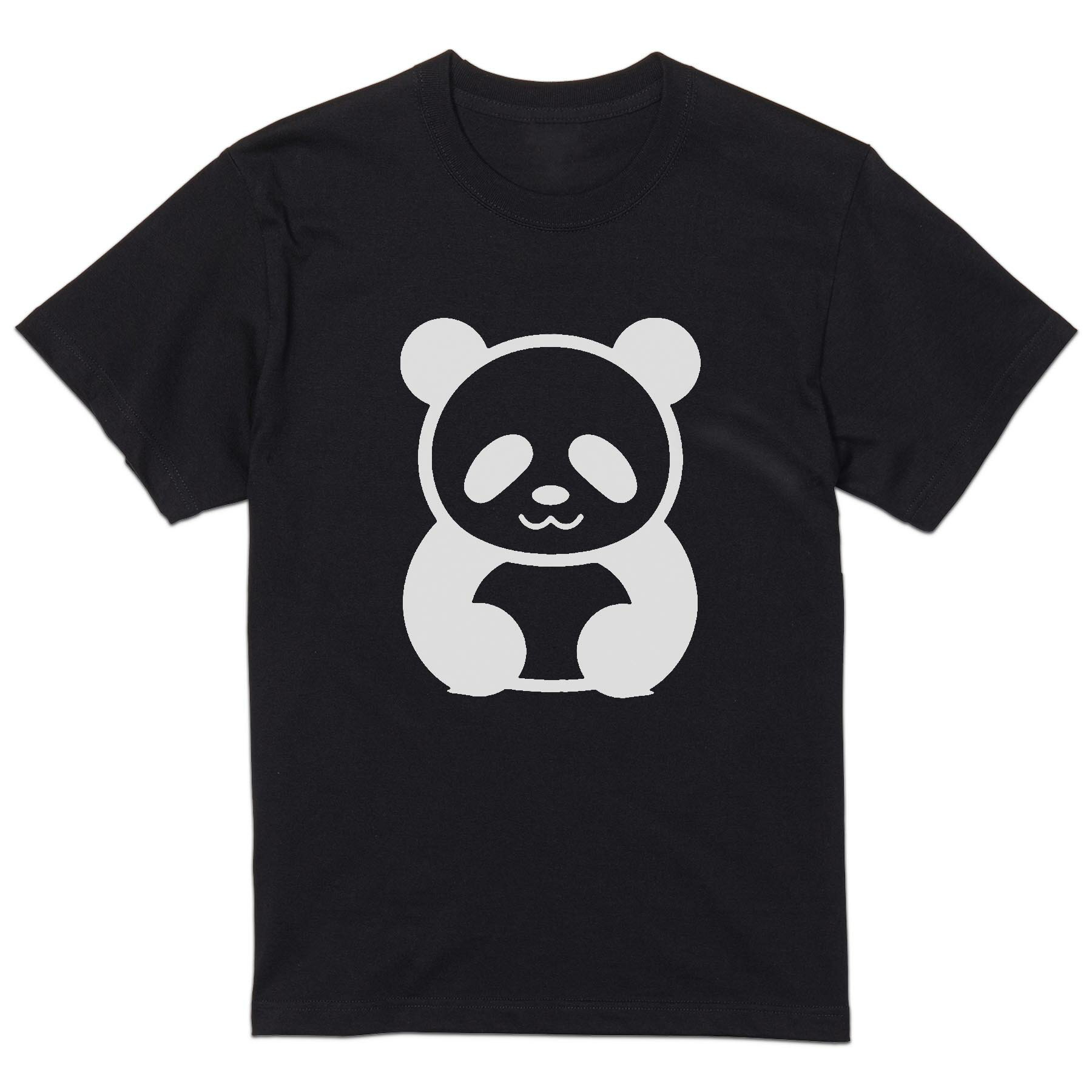 tシャツ メンズ 半袖 ブラック デザイン XS S M L XL 2XL Tシャツ ティーシャツ T shirt 黒 034420 パンダ かわいい