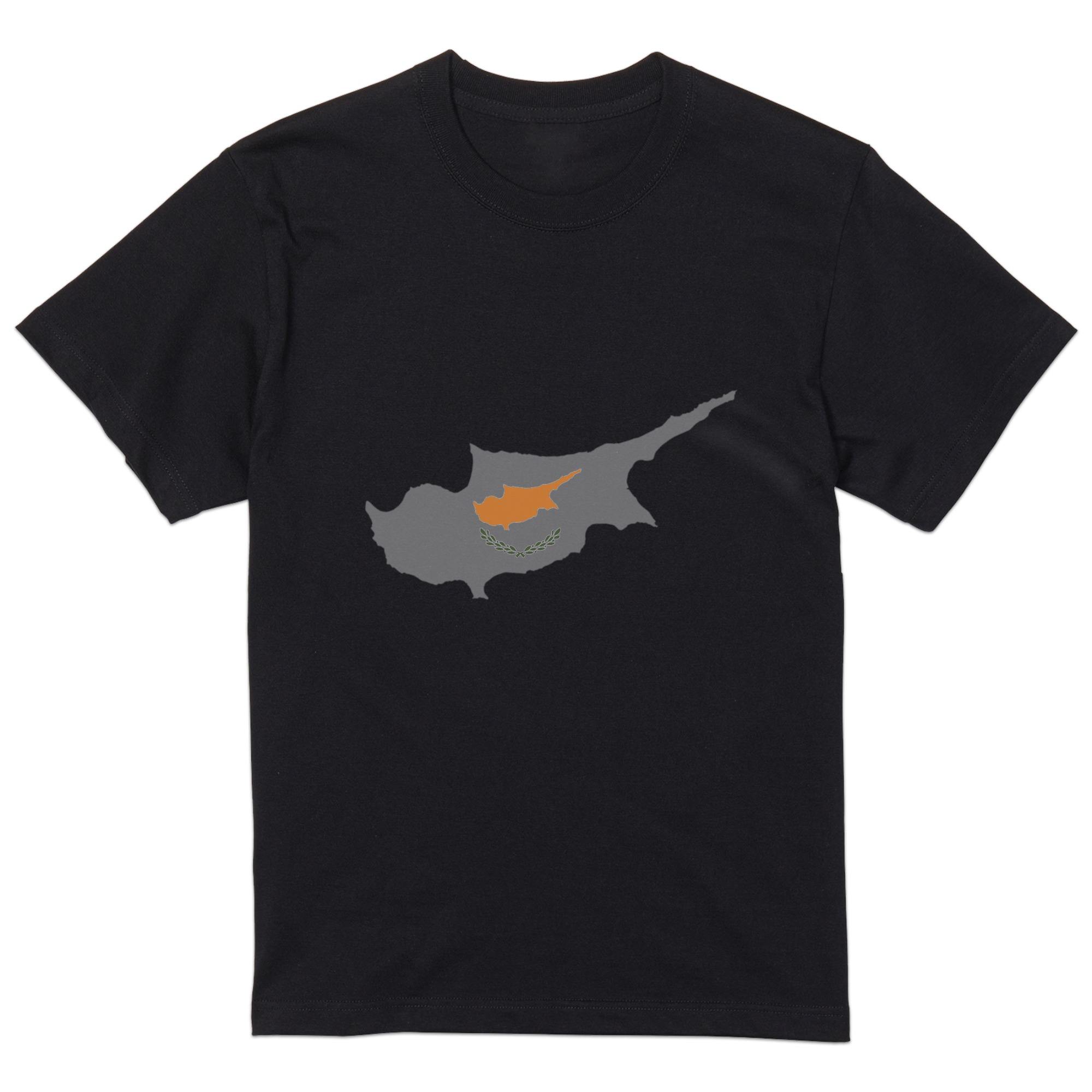 tシャツ メンズ 半袖 ブラック デザイン XS S M L XL 2XL Tシャツ ティーシャツ T shirt 黒 034497 国旗 国 CYPRUS キプロス