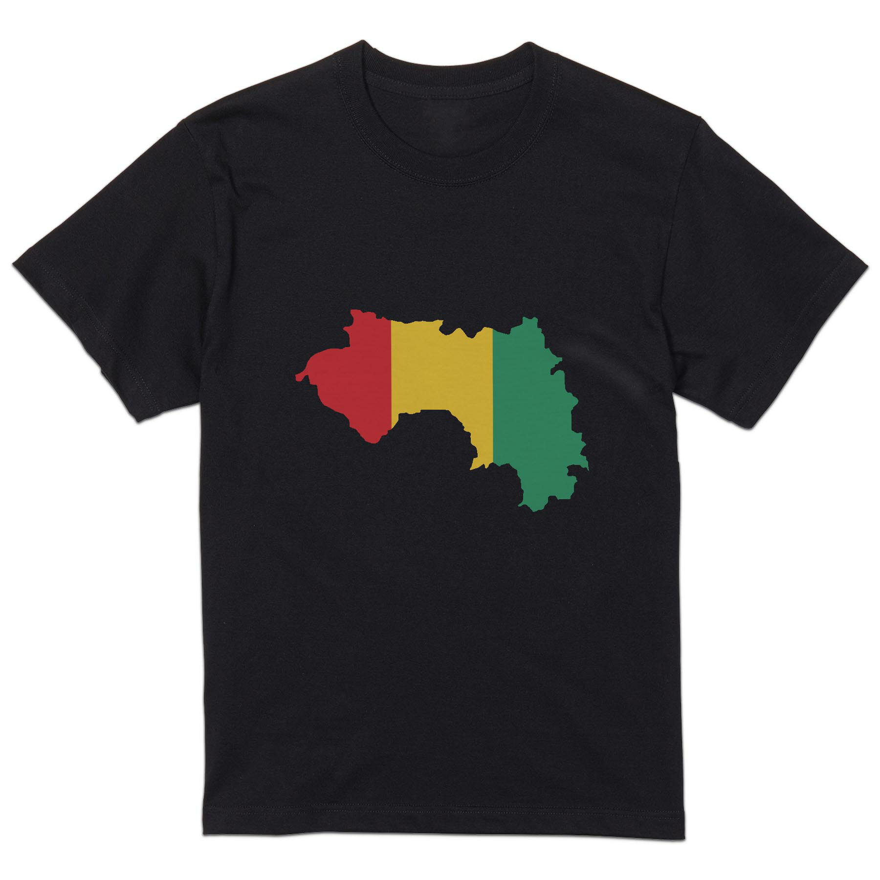 Rakuten - tシャツ メンズ 半袖 ブラック デザイン XS S M L XL 2XL Tシャツ ティーシャツ T shirt 黒 034525 国旗 国 GUINEA ギニア