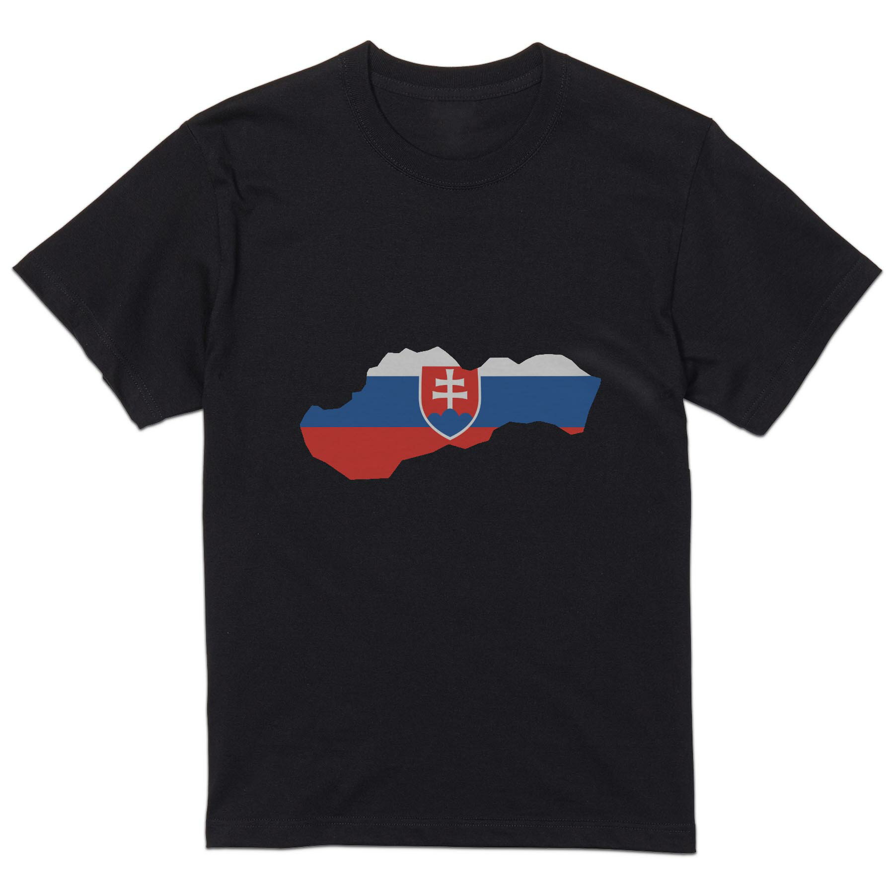 tシャツ メンズ 半袖 ブラック デザイン XS S M L XL 2XL Tシャツ ティーシャツ T shirt 黒 034592 国旗 国 SLOVAKIA スロバキア