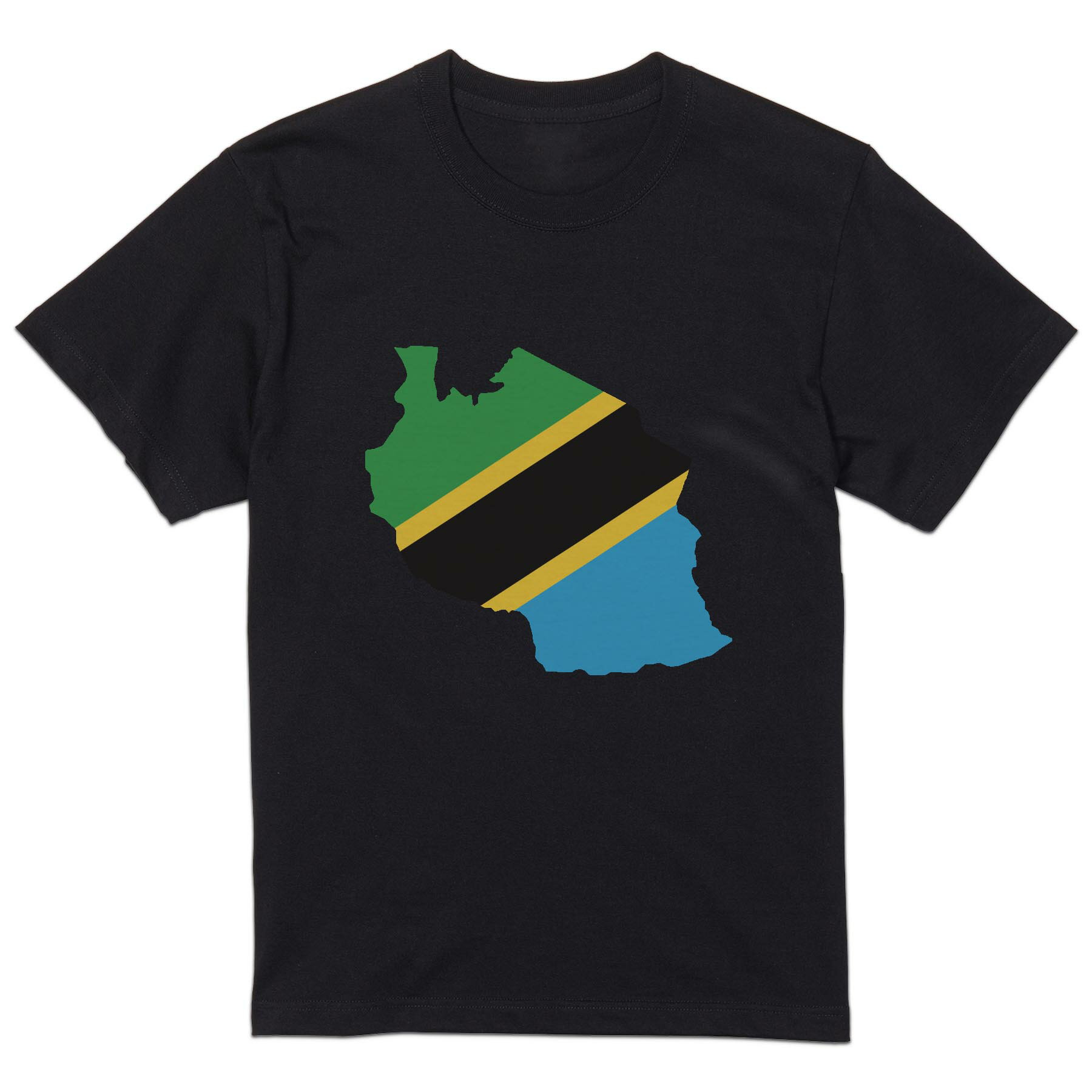 tシャツ メンズ 半袖 ブラック デザイン XS S M L XL 2XL Tシャツ ティーシャツ T shirt 黒 034605 国旗 国 TANZANIA タンザニア