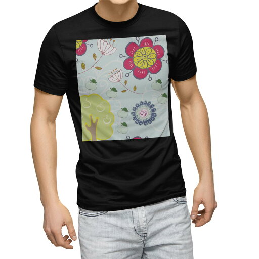 tシャツ メンズ 半袖 ブラック デザイン XS S M L XL 2XL Tシャツ ティーシャツ T shirt 黒 004338 フラワー 花 フラワー tシャツ メンズ 半袖 ブラック デザイン XS S M L XL 2XL Tシャツ ティーシャツ T shirt 黒 004338 フラワー 花 フラワー