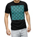tシャツ メンズ 半袖 ブラック デザイン XS S M L XL 2XL Tシャツ ティーシャツ T shirt 黒 004342 チェック・ボーダー 模様 青(4)