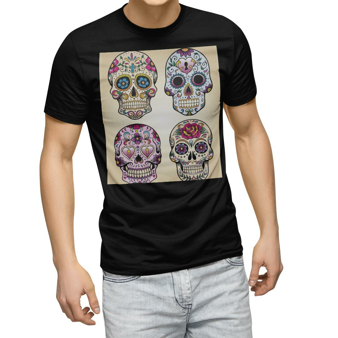 tシャツメンズ半袖ブラックデザイン...