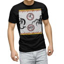 tシャツ メンズ 半袖 ブラック デザイン XS S M L XL 2XL Tシャツ ティーシャツ T shirt 黒 004700 龍 ドラゴン イラスト