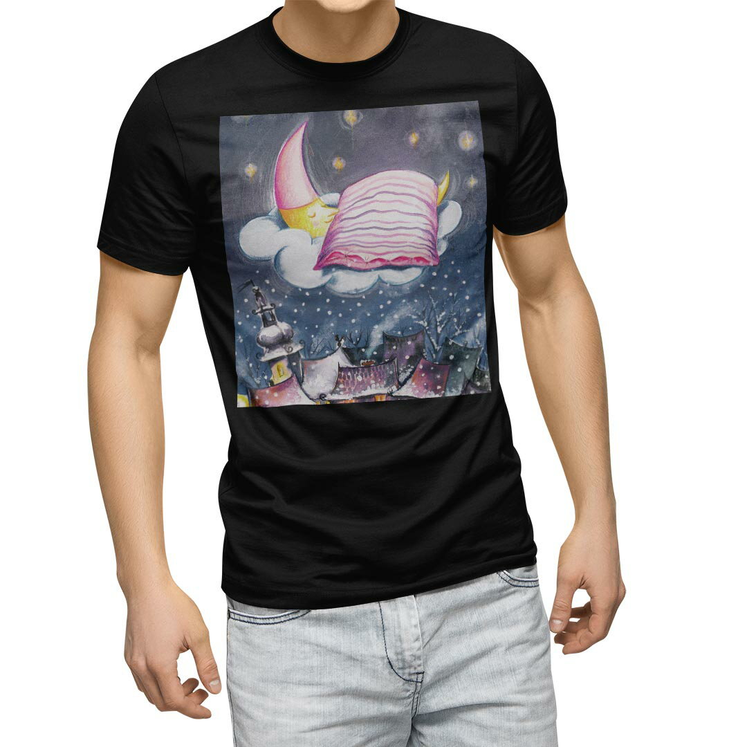 Character - tシャツ メンズ 半袖 ブラック デザイン XS S M L XL 2XL Tシャツ ティーシャツ T shirt　黒 004775 その他 イラスト　キャラクター　冬