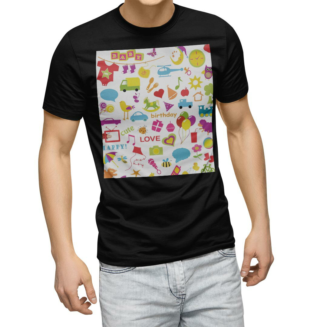 Spain （Clubs） - tシャツ メンズ 半袖 ブラック デザイン XS S M L XL 2XL Tシャツ ティーシャツ T shirt　黒 004946 ラブリー イラスト　ベビー　ポップ