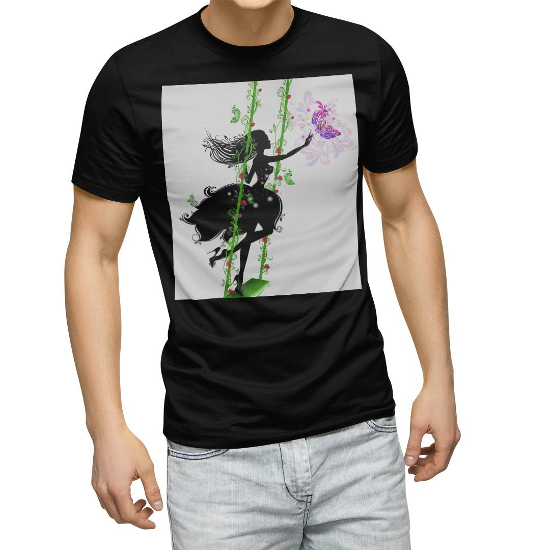 tシャツ メンズ 半袖 ブラック デザイン XS S M L XL 2XL Tシャツ ティーシャツ T shirt 黒 005399 人..