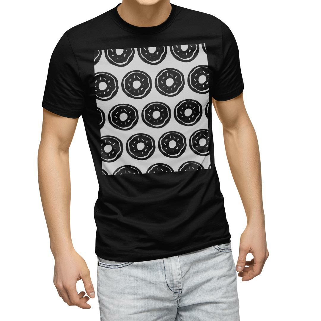 tシャツ メンズ 半袖 ブラック デザイン XS S M L XL 2XL Tシャツ ティーシャツ T shirt 黒 050780