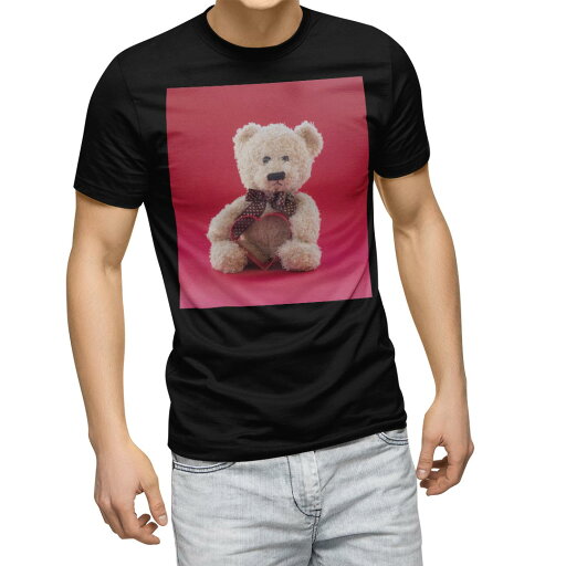 tシャツ メンズ 半袖 ブラック デザイン XS S M L XL 2XL Tシャツ ティーシャツ T shirt 黒 006350 ラブリー 写真 ぬいぐるみ テディベア tシャツ メンズ 半袖 ブラック デザイン XS S M L XL 2XL Tシャツ ティーシャツ T shirt 黒 006350 ラブリー 写真 ぬいぐるみ テディベア
