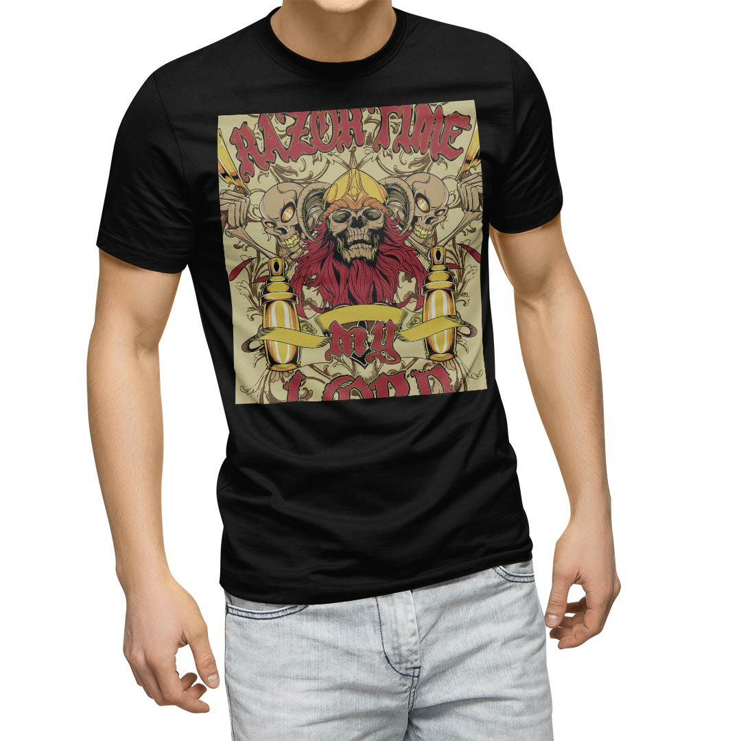 Rakuten - tシャツ メンズ 半袖 ブラック デザイン XS S M L XL 2XL Tシャツ ティーシャツ T shirt　黒 006627 その他 骸骨　ドクロ　英語　文字