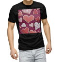 tシャツ メンズ 半袖 ブラック デザイン XS S M L XL 2XL Tシャツ ティーシャツ T shirt 黒 006633 ラグジュアリー ハート クッキー