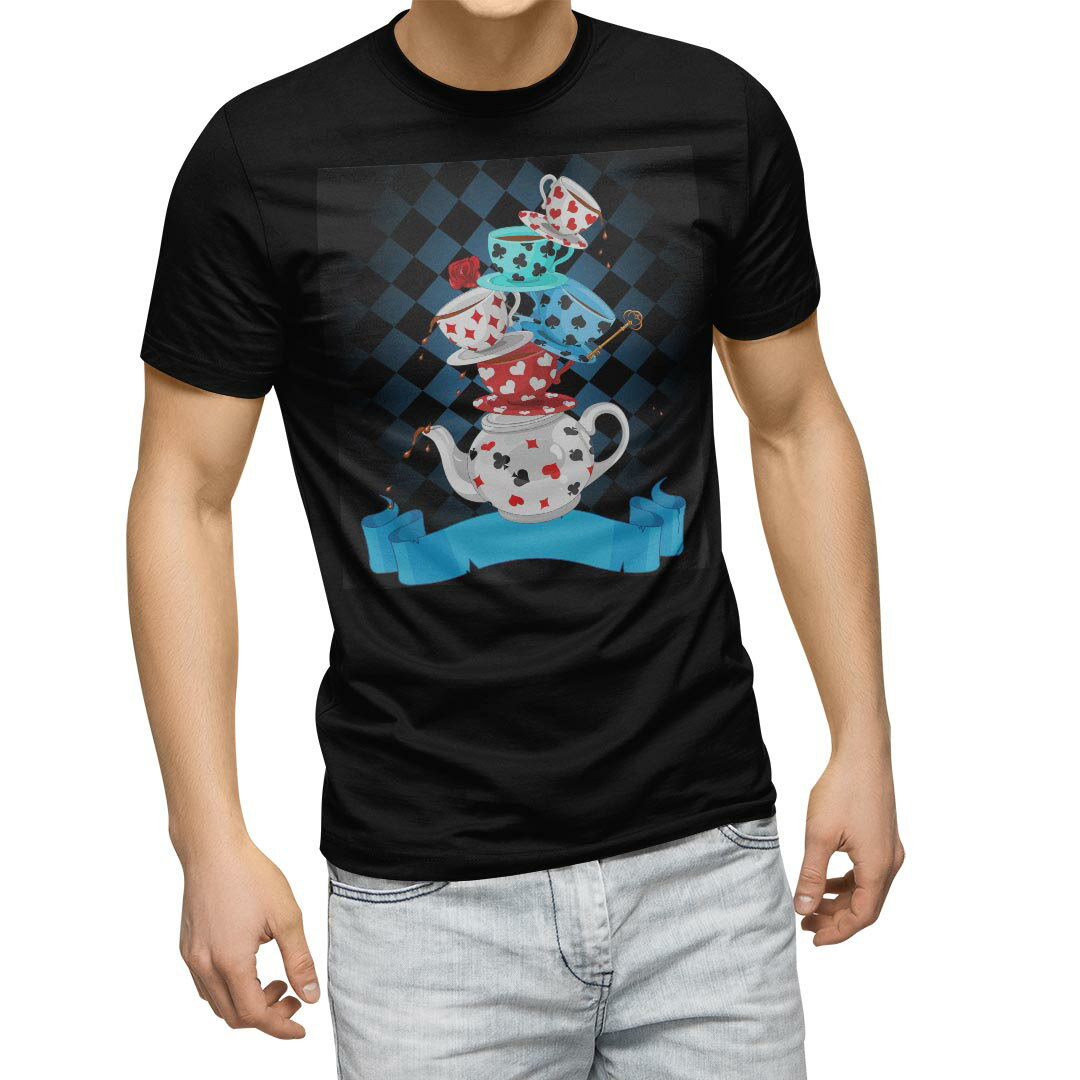 tシャツ メンズ 半袖 ブラック デザイン XS S M L XL 2XL Tシャツ ティーシャツ T shirt　黒 006833 ク..