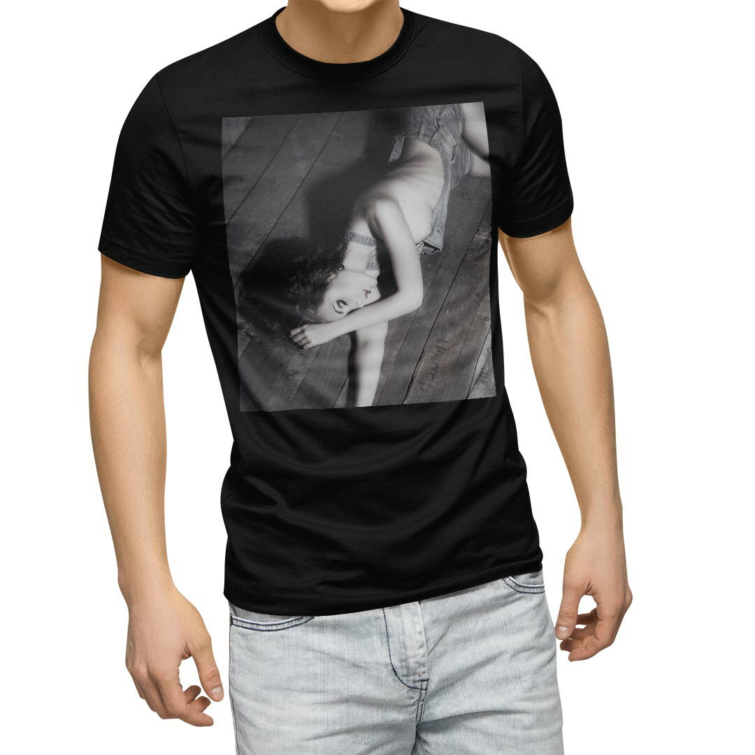 tシャツ メンズ 半袖 ブラック デザイン XS S M L XL 2XL Tシャツ ティーシャツ T shirt 黒 006914 写真・風景 写真 人物