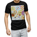 tシャツ メンズ 半袖 ブラック デザイン XS S M L XL 2XL Tシャツ ティーシャツ T shirt 黒 007009 フラワー 花 フラワー 英語(4)