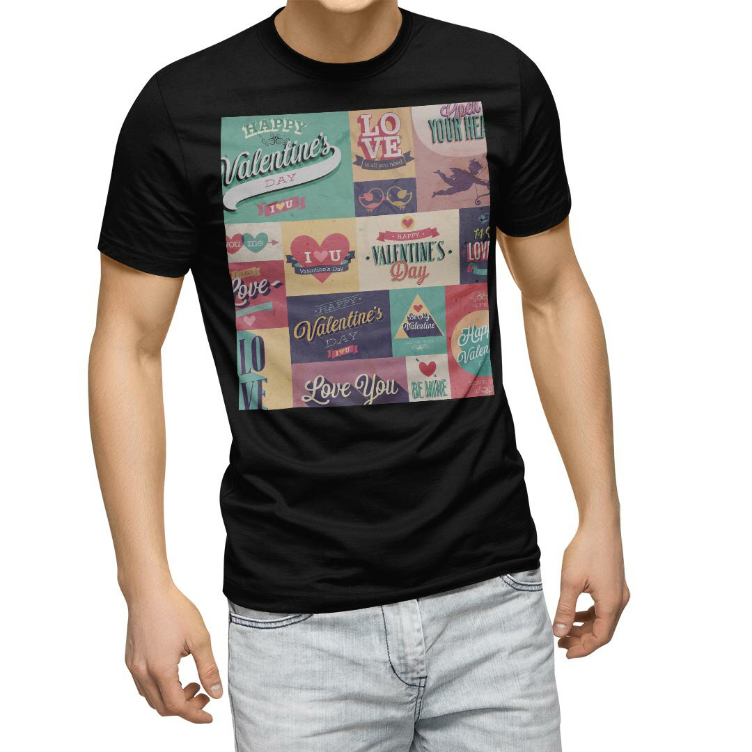 tシャツ メンズ 半袖 ブラック デザイン XS S M L XL 2XL Tシャツ ティーシャツ T shirt　黒 007377 そ..