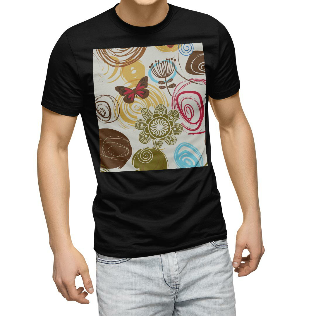 tシャツ メンズ 半袖 ブラック デザイン XS S M L XL 2XL Tシャツ ティーシャツ T shirt　黒 007615 フ..