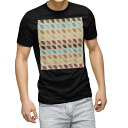 tシャツ メンズ 半袖 ブラック デザイン XS S M L XL 2XL Tシャツ ティーシャツ T shirt 黒 007825 ユニーク カラフル 傘 模様