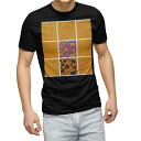 tシャツ メンズ 半袖 ブラック デザイン XS S M L XL 2XL Tシャツ ティーシャツ T shirt 黒 007979 ユニーク オレンジ ハロウィン 模様 カボチャ(4)