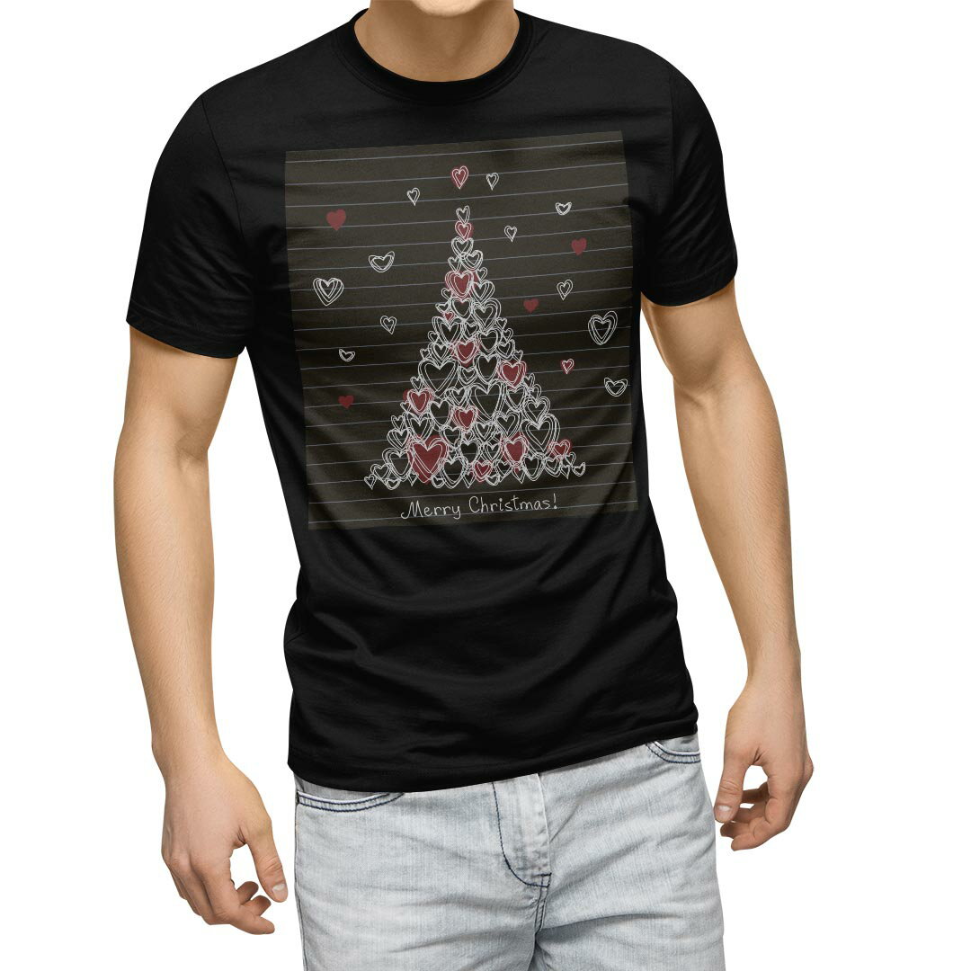 Other - tシャツ メンズ 半袖 ブラック デザイン XS S M L XL 2XL Tシャツ ティーシャツ T shirt　黒 008000 ラブリー ハート　黒　ブラック　ツリー