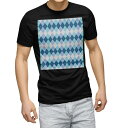 tシャツ メンズ 半袖 ブラック デザイン XS S M L XL 2XL Tシャツ ティーシャツ T shirt 黒 008112 チェック・ボーダー チェッ...