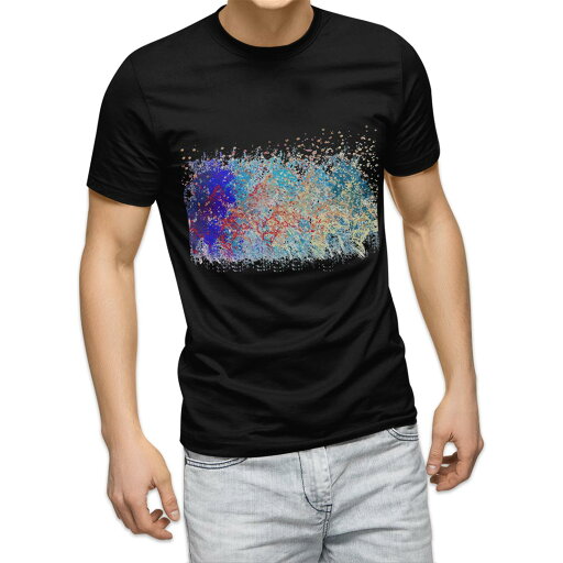 tシャツ メンズ 半袖 ブラック デザイン XS S M L XL 2XL Tシャツ ティーシャツ T shirt 黒 008597 インク 青 ブルー 模様 ペンキ tシャツ メンズ 半袖 ブラック デザイン XS S M L XL 2XL Tシャツ ティーシャツ T shirt 黒 008597 インク 青 ブルー 模様 ペンキ