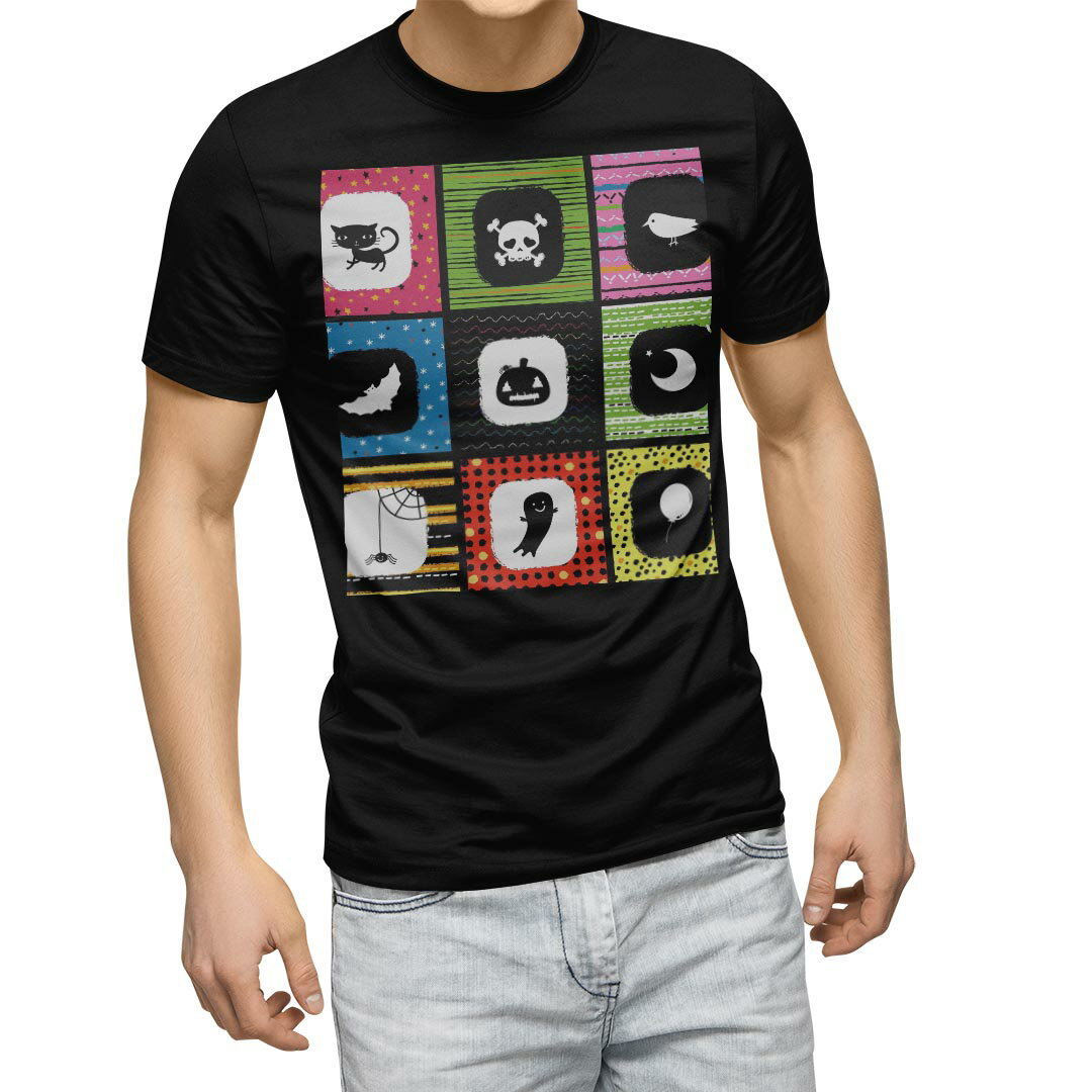 tシャツ メンズ 半袖 ブラック デザイン XS S M L XL 2XL Tシャツ ティーシャツ  ...
