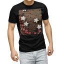tシャツ メンズ 半袖 ブラック デザイン XS S M L XL 2XL Tシャツ ティーシャツ T shirt 黒 008768 ユニーク 写真 星 スター クッキー