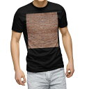 tシャツ メンズ 半袖 ブラック デザイン XS S M L XL 2XL Tシャツ ティーシャツ T shirt　黒 009342 レンガ　ヴィンテージ