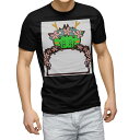 tシャツ メンズ 半袖 ブラック デザイン XS S M L XL 2XL Tシャツ ティーシャツ T shirt 黒 009874 動物 龍(4)
