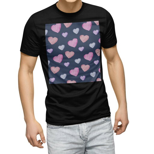 tシャツ メンズ 半袖 ブラック デザイン XS S M L XL 2XL Tシャツ ティーシャツ T shirt 黒 010745 色彩 ハート ピンク 紫 tシャツ メンズ 半袖 ブラック デザイン XS S M L XL 2XL Tシャツ ティーシャツ T shirt 黒 010745 色彩 ハート ピンク 紫