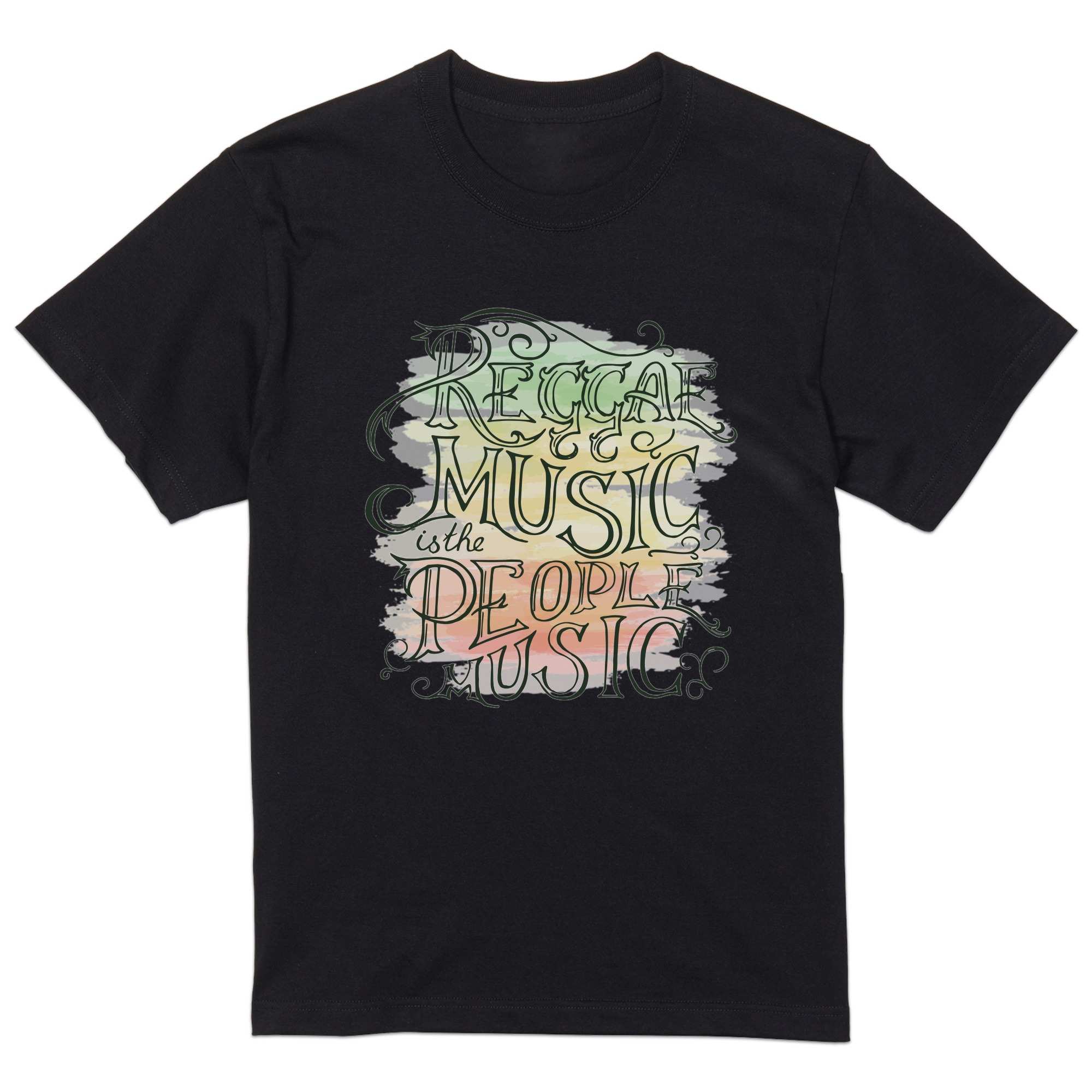tシャツ メンズ 半袖 ブラック デザイン XS S M L XL 2XL Tシャツ ティーシャツ T shirt 黒 010898 レゲエ　音楽　英語