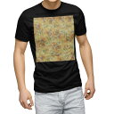tシャツ メンズ 半袖 ブラック デザイン XS S M L XL 2XL Tシャツ ティーシャツ T shirt 黒 011405 ひまわり 花 黄色