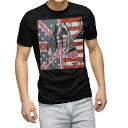 tシャツ メンズ 半袖 ブラック デザイン XS S M L XL 2XL Tシャツ ティーシャツ T shirt 黒 011417 国旗 靴 ファッション(4)