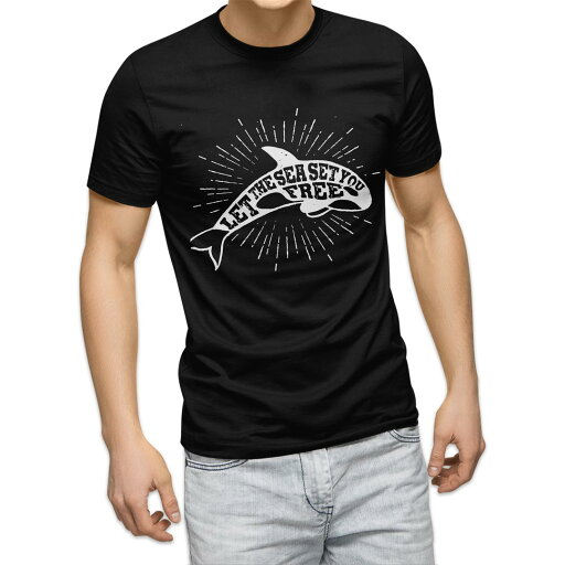 tシャツ メンズ 半袖 ブラック デザイン XS S M L XL 2XL Tシャツ ティーシャツ T shirt 黒 011448 海 生き物 イルカ tシャツ メンズ 半袖 ブラック デザイン XS S M L XL 2XL Tシャツ ティーシャツ T shirt 黒 011448 海 生き物 イルカ