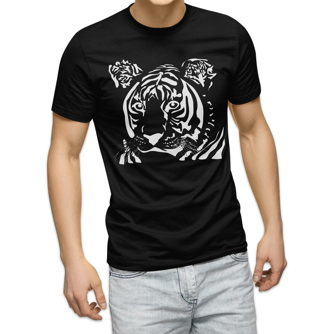 tシャツ メンズ 半袖 ブラック デザイン XS S M L XL 2XL Tシャツ ティーシャツ T shirt 黒 011548 動..
