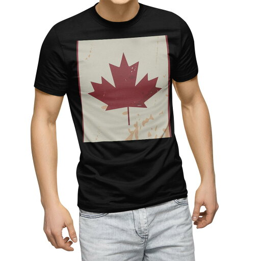 tシャツ メンズ 半袖 ブラック デザイン XS S M L XL 2XL Tシャツ ティーシャツ T shirt 黒 011611 カナダ 外国 国旗 tシャツ メンズ 半袖 ブラック デザイン XS S M L XL 2XL Tシャツ ティーシャツ T shirt 黒 011611 カナダ 外国 国旗