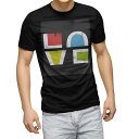 tシャツ メンズ 半袖 ブラック デザイン XS S M L XL 2XL Tシャツ ティーシャツ T shirt 黒 012270 英語 黒 ラブ(4)