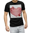 tシャツ メンズ 半袖 ブラック デザイン XS S M L XL 2XL Tシャツ ティーシャツ T shirt 黒 012966 母の日 カーネーション 花