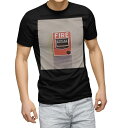 tシャツ メンズ 半袖 ブラック デザイン XS S M L XL 2XL Tシャツ ティーシャツ T shirt 黒 013532 スイッチ ボタン