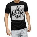 tシャツ メンズ 半袖 ブラック デザイン XS S M L XL 2XL Tシャツ ティーシャツ T shirt 黒 013726 七夕 短冊 願い
