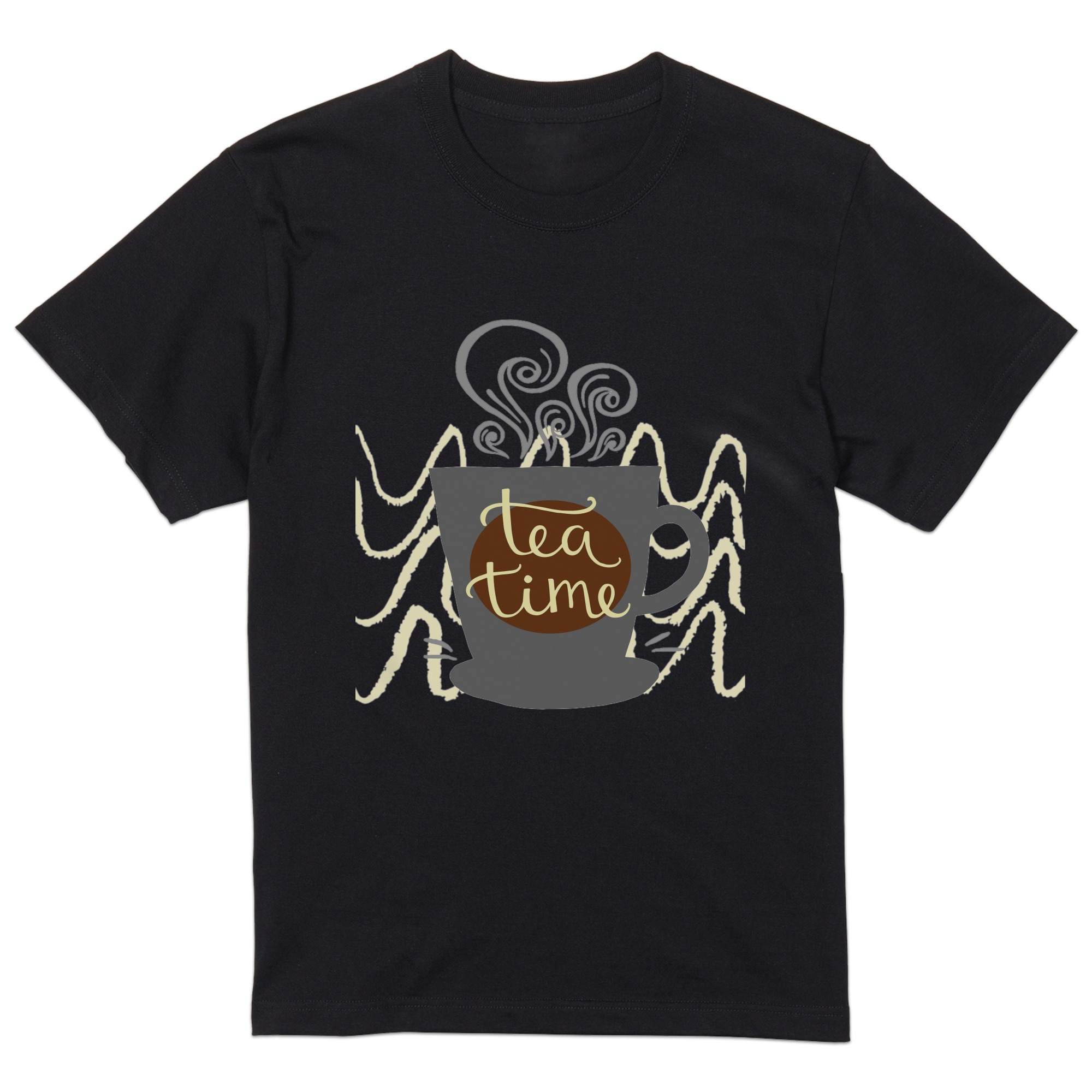 tシャツ メンズ 半袖 ブラック デザイン XS S M L XL 2XL Tシャツ ティーシャツ T shirt 黒 015368 カフェ　コーヒー　英字　飲み物 kabekore-11109218 kabeコレ パッケージ画像