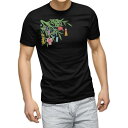 tシャツ メンズ 半袖 ブラック デザイン XS S M L XL 2XL Tシャツ ティーシャツ T shirt 黒 015445 笹 七夕