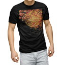 tシャツ メンズ 半袖 ブラック デザイン XS S M L XL 2XL Tシャツ ティーシャツ T shirt　黒 015640 和柄　紅葉　月　満月　和風