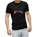tシャツ メンズ 半袖 ブラック デザイン XS S M L XL 2XL Tシャツ ティーシャツ T shirt 黒 016344 傘 梅雨 カラフル